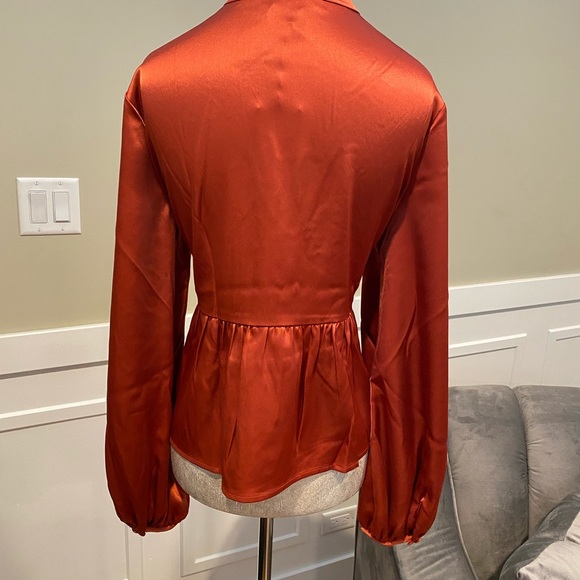 David Lerner NYC Necktie Blouse - Picture 2 of 7